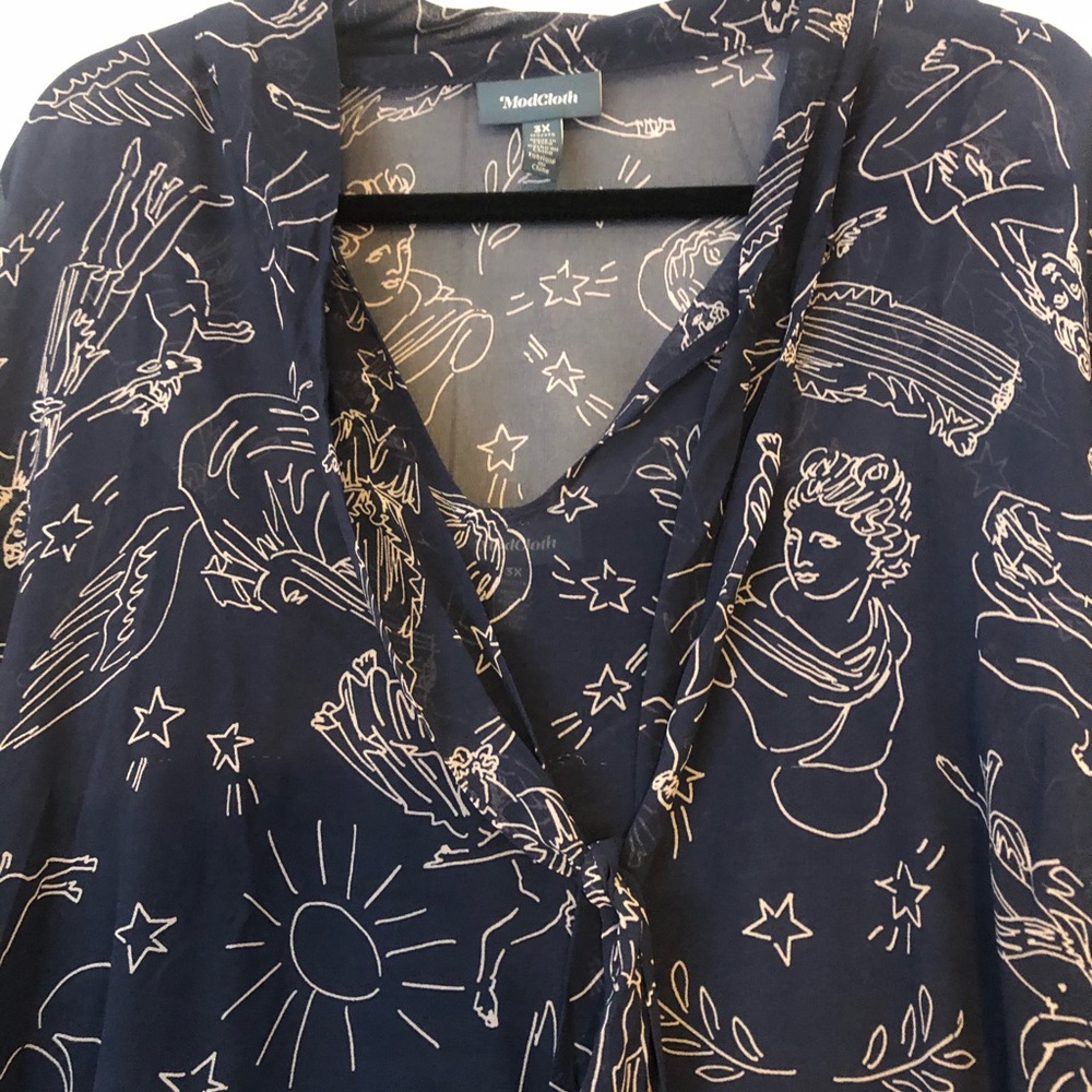 ModCloth Short Dress With Navy Liner Size 3x